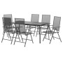 Juego de comedor de jardín 7 piezas acero gris antracita de vidaXL, Conjuntos de jardín - Ref: Foro24-3187981, Precio: 438,71...