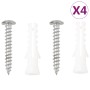 Soportes para cestas colgantes con maceteros 4 uds acero negro de vidaXL, Enrejados y soportes para plantas - Ref: Foro24-318...