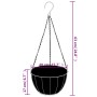 Soportes para cestas colgantes con maceteros 4 uds acero negro de vidaXL, Enrejados y soportes para plantas - Ref: Foro24-318...
