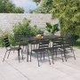 Juego de comedor de jardín 9 piezas acero gris antracita de vidaXL, Conjuntos de jardín - Ref: Foro24-3187994, Precio: 536,37...