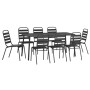 Juego de comedor de jardín 9 piezas acero gris antracita de vidaXL, Conjuntos de jardín - Ref: Foro24-3187994, Precio: 536,37...