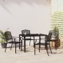Juego de comedor de jardín 5 piezas acero gris antracita de vidaXL, Conjuntos de jardín - Ref: Foro24-3188000, Precio: 448,70...