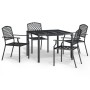 Juego de comedor de jardín 5 piezas acero gris antracita de vidaXL, Conjuntos de jardín - Ref: Foro24-3188000, Precio: 448,70...