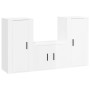 Set de muebles de TV 3 pzas madera contrachapada blanco brillo de vidaXL, Muebles TV - Ref: Foro24-3188520, Precio: 147,35 €,...