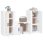 Set de muebles de TV 3 pzas madera contrachapada blanco brillo de vidaXL, Muebles TV - Ref: Foro24-3188520, Precio: 147,35 €,...