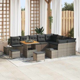Conjunto de sofá de jardín 12 pcs Gris Claro y Gris Oscuro en Sofás de exterior | Comprar online en Foru.es