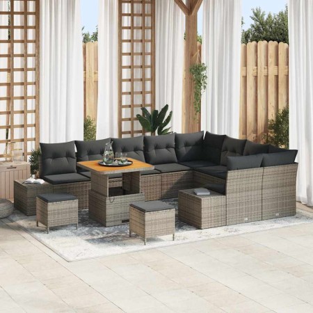 Conjunto de sofá de jardín 12 pcs Gris Claro y Gris Oscuro en Sofás de exterior | Comprar online en Foru.es