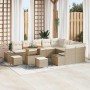 Conjunto de sofá de jardín con cojín 12 pcs Beige y Crema en Sofás de exterior | Comprar online en Foru.es