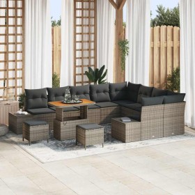 Conjunto de sofá de jardín 12 pcs Gris Claro y Gris Oscuro en Sofás de exterior | Comprar online en Foru.es