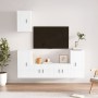 Set de muebles de TV 5 pzas madera contrachapada blanco brillo de vidaXL, Muebles TV - Ref: Foro24-3188576, Precio: 227,27 €,...