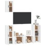 Set de muebles de TV 5 pzas madera contrachapada blanco brillo de vidaXL, Muebles TV - Ref: Foro24-3188576, Precio: 227,27 €,...