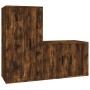 Set de muebles de TV 2 pzas madera contrachapada roble ahumado de vidaXL, Muebles TV - Ref: Foro24-3188459, Precio: 86,81 €, ...