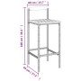 Taburetes altos 4 uds madera de acacia y ratán sintético gris de vidaXL, Taburetes de cocina - Ref: Foro24-362609, Precio: 17...