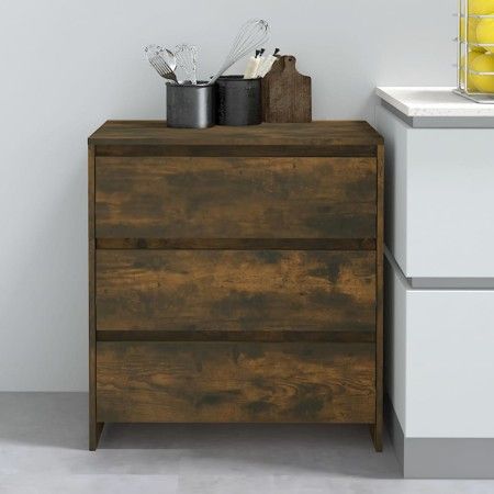 Aparador madera contrachapada color roble ahumado 70x41x75 cm de vidaXL, Aparadores - Ref: Foro24-813005, Precio: 86,53 €, De...