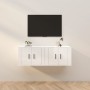Muebles para TV de pared 2 uds blanco brillante 57x34,5x40 cm de vidaXL, Muebles TV - Ref: Foro24-3188336, Precio: 80,30 €, D...