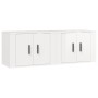 Muebles para TV de pared 2 uds blanco brillante 57x34,5x40 cm de vidaXL, Muebles TV - Ref: Foro24-3188336, Precio: 80,30 €, D...