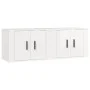 Muebles para TV de pared 2 uds blanco brillante 57x34,5x40 cm de vidaXL, Muebles TV - Ref: Foro24-3188336, Precio: 79,36 €, D...