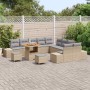 Conjunto de sofá de jardín con cojín 13 pcs Beige y Gris Claro en Sofás de exterior | Comprar online en Foru.es