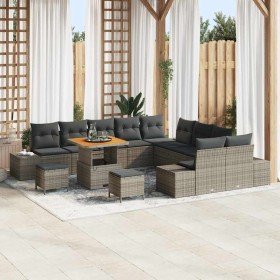 Conjunto de sofá de jardín 13 pcs Gris Claro y Gris Oscuro en Sofás de exterior | Comprar online en Foru.es