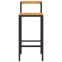Taburetes altos 4 uds madera de acacia y ratán sintético negro de vidaXL, Taburetes de cocina - Ref: Foro24-362608, Precio: 1...