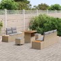 Conjunto de sofá de jardín con cojín 8 pcs Beige y Gris Claro en Sofás de exterior | Comprar online en Foru.es