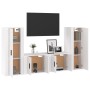 Set de muebles de TV 4 pzas madera contrachapada blanco brillo de vidaXL, Muebles TV - Ref: Foro24-3188768, Precio: 200,96 €,...