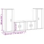 Set de muebles de TV 4 pzas madera contrachapada blanco brillo de vidaXL, Muebles TV - Ref: Foro24-3188768, Precio: 200,96 €,...