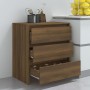 Aparador de madera contrachapada marrón roble 70x41x75 cm de vidaXL, Aparadores - Ref: Foro24-813007, Precio: 84,40 €, Descue...