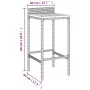 Taburetes altos 4 uds madera de acacia y ratán sintético gris de vidaXL, Taburetes de cocina - Ref: Foro24-362605, Precio: 15...