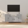 Set de muebles para TV 3 pzas madera contrachapada gris Sonoma de vidaXL, Muebles TV - Ref: Foro24-3188388, Precio: 116,55 €,...