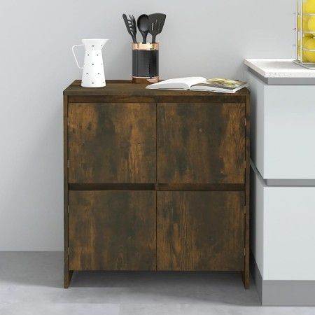 Aparador madera contrachapada color roble ahumado 70x41x75 cm de vidaXL, Aparadores - Ref: Foro24-813011, Precio: 66,48 €, De...