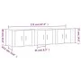 Muebles para TV de pared 3 uds roble marrón 57x34,5x40 cm de vidaXL, Muebles TV - Ref: Foro24-3188349, Precio: 115,99 €, Desc...
