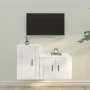 Set de muebles de TV 2 pzas madera contrachapada blanco brillo de vidaXL, Muebles TV - Ref: Foro24-3188448, Precio: 83,20 €, ...