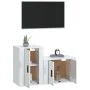 Set de muebles de TV 2 pzas madera contrachapada blanco brillo de vidaXL, Muebles TV - Ref: Foro24-3188448, Precio: 83,20 €, ...