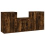Set de muebles de TV 3 pzas madera contrachapada roble ahumado de vidaXL, Muebles TV - Ref: Foro24-3188387, Precio: 109,05 €,...