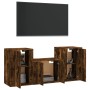 Set de muebles de TV 3 pzas madera contrachapada roble ahumado de vidaXL, Muebles TV - Ref: Foro24-3188387, Precio: 109,05 €,...