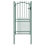 Puerta de valla con picos acero verde 100x200 cm de vidaXL, Puertas de jardín - Ref: Foro24-146397, Precio: 231,62 €, Descuen...