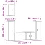 Set de muebles de TV 5 pzas madera contrachapada blanco brillo de vidaXL, Muebles TV - Ref: Foro24-3188776, Precio: 242,85 €,...