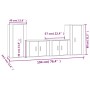 Set de muebles de TV 4 pzas madera contrachapada blanco brillo de vidaXL, Muebles TV - Ref: Foro24-3188552, Precio: 185,77 €,...