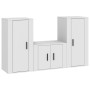 Set de muebles de TV 3 piezas madera contrachapada blanco de vidaXL, Muebles TV - Ref: Foro24-3188518, Precio: 139,16 €, Desc...