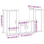 Set de muebles de TV 3 piezas madera contrachapada blanco de vidaXL, Muebles TV - Ref: Foro24-3188518, Precio: 139,16 €, Desc...
