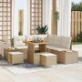 Conjunto de sofá de jardín con cojín Beige Poliratán en Sofás de exterior | Comprar online en Foru.es