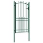 Puerta de valla con picos acero verde 100x200 cm de vidaXL, Puertas de jardín - Ref: Foro24-146397, Precio: 231,62 €, Descuen...