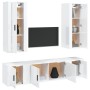 Set de muebles de TV 5 pzas madera contrachapada blanco brillo de vidaXL, Muebles TV - Ref: Foro24-3188832, Precio: 244,92 €,...
