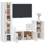 Set de muebles de TV 4 pzas madera contrachapada blanco brillo de vidaXL, Muebles TV - Ref: Foro24-3188592, Precio: 233,57 €,...