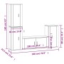 Set de muebles de TV 4 pzas madera contrachapada blanco brillo de vidaXL, Muebles TV - Ref: Foro24-3188592, Precio: 233,57 €,...