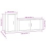 Set de muebles de TV 2 pzas madera contrachapada blanco brillo de vidaXL, Muebles TV - Ref: Foro24-3188480, Precio: 117,39 €,...