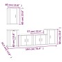Set de muebles para TV 5 pzas madera contrachapada gris Sonoma de vidaXL, Muebles TV - Ref: Foro24-3188572, Precio: 198,11 €,...