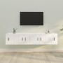 Set de muebles de TV 4 pzas madera contrachapada blanco brillo de vidaXL, Muebles TV - Ref: Foro24-3188432, Precio: 132,56 €,...