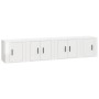 Set de muebles de TV 4 pzas madera contrachapada blanco brillo de vidaXL, Muebles TV - Ref: Foro24-3188432, Precio: 132,56 €,...